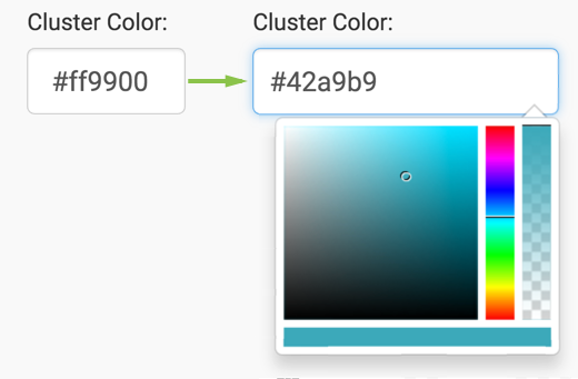 change cluster color