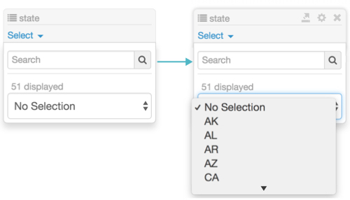 Single-Select Filter with Drop-down Menu and 'No Selection' Option