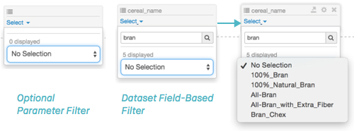 Single Select Filter with Drop-down Option