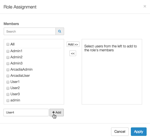 Adding New Users in Role Assignment Modal
