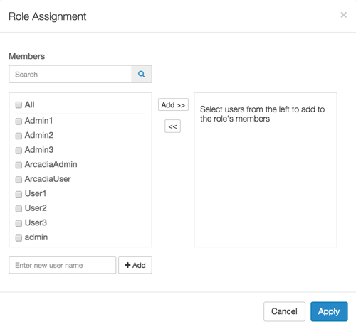 Role Assignment Modal Window