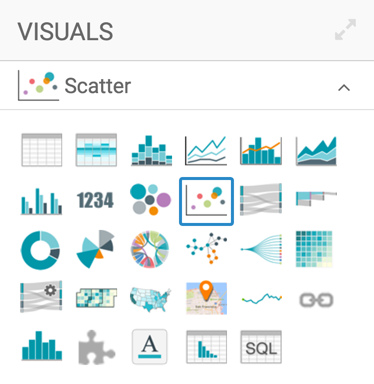 selecting scatter chart type