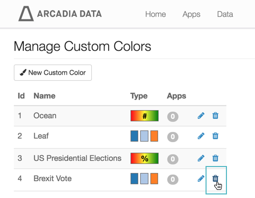 deleting a custom color