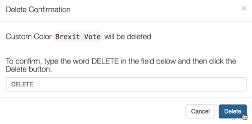 deleting a custom color