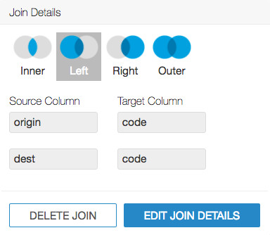 column connection (join) types