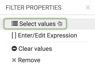 selecting values