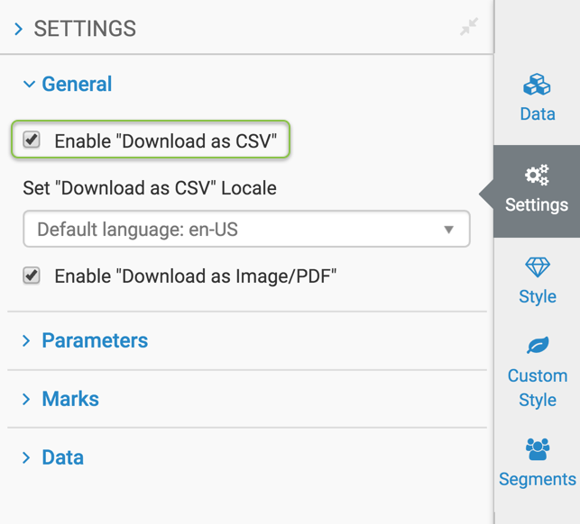 Enabling CSV download