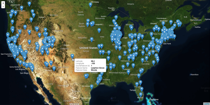 Mapbox Map with marker layer option