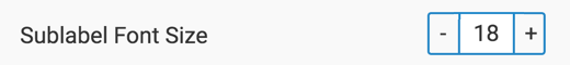 Changing the sublabel font size setting