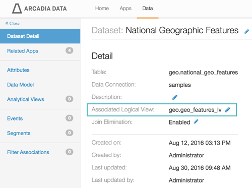 Create an Associated Logical View