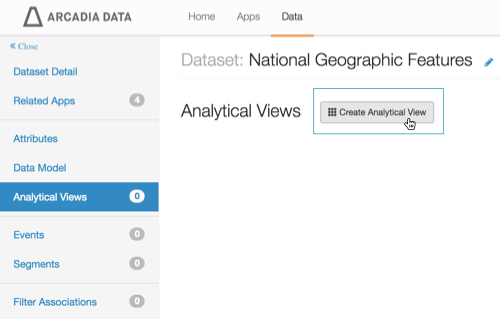 Creating a New Analytical View