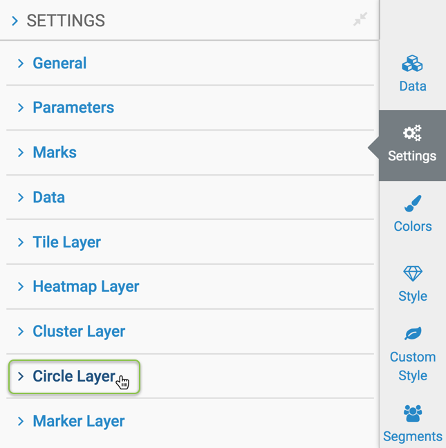 circle layer settings