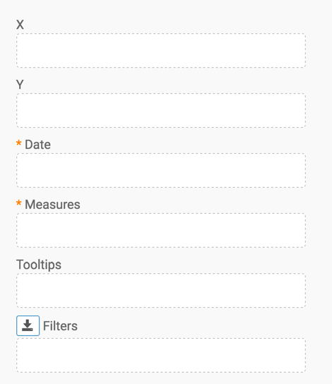 shelves of calendar heatmap visual type