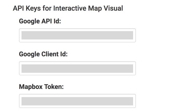 Site Settings Interface, with Save button (active), map keys