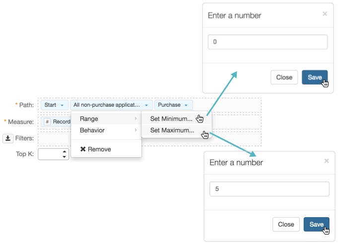 setting multiple event options for intermediate events