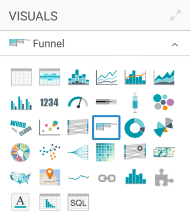 selecting funnel chart type