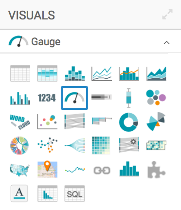 selecting gauge chart type