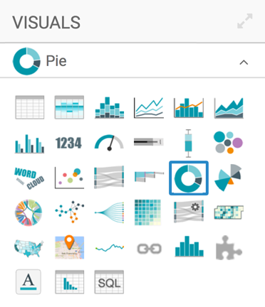 selecting pie chart type