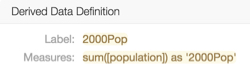 viewing derived data definition