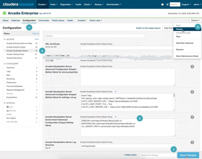 Cloudera Manager: Adding environment variables for Apache Drill MapR