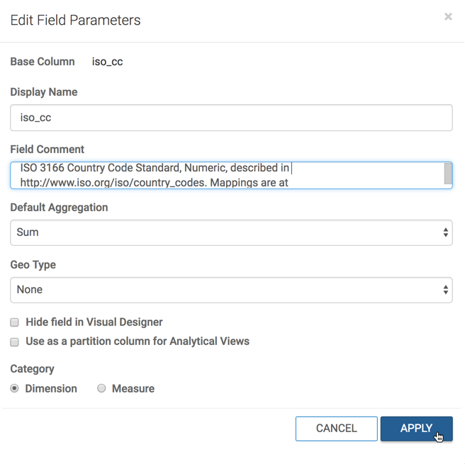 adding comment to the field