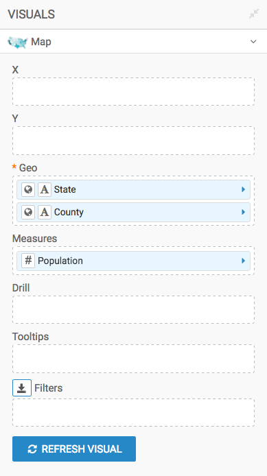 shelf setup for us county populations