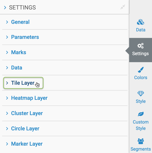 tile layer settings