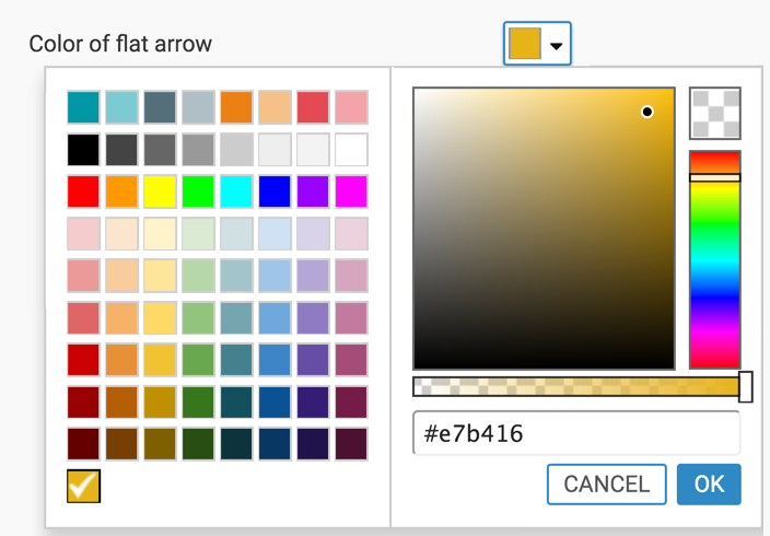 changing color of flat arrow
