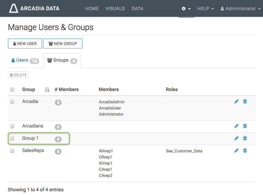 Renamed User Group in Manage Users & Groups, Groups List