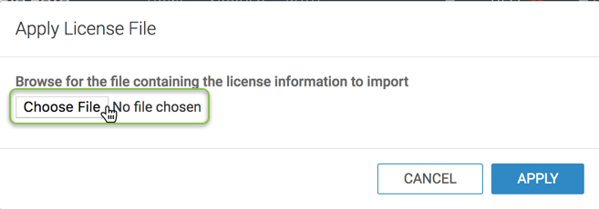 Choosing license file