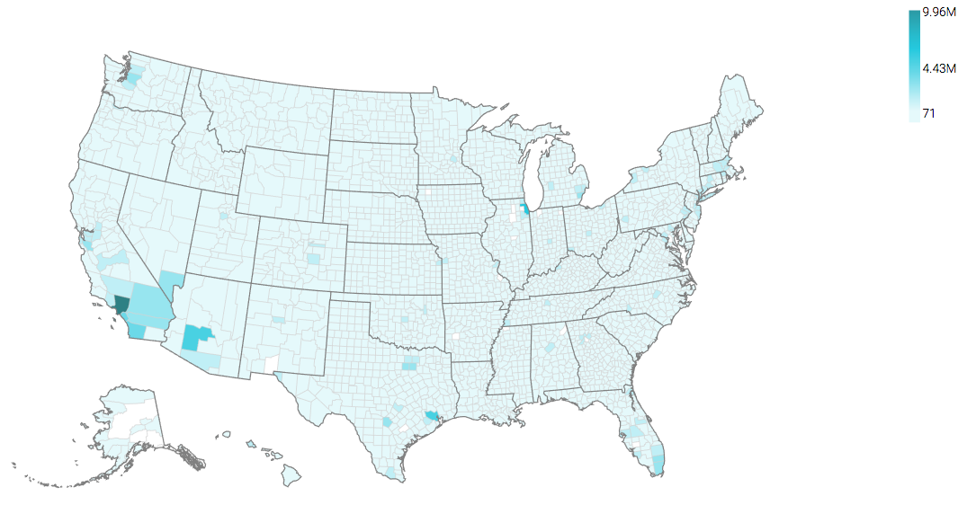 US County Population Choropleth
