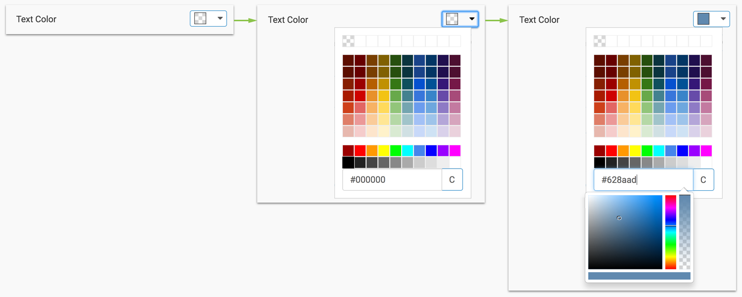 change filter text color