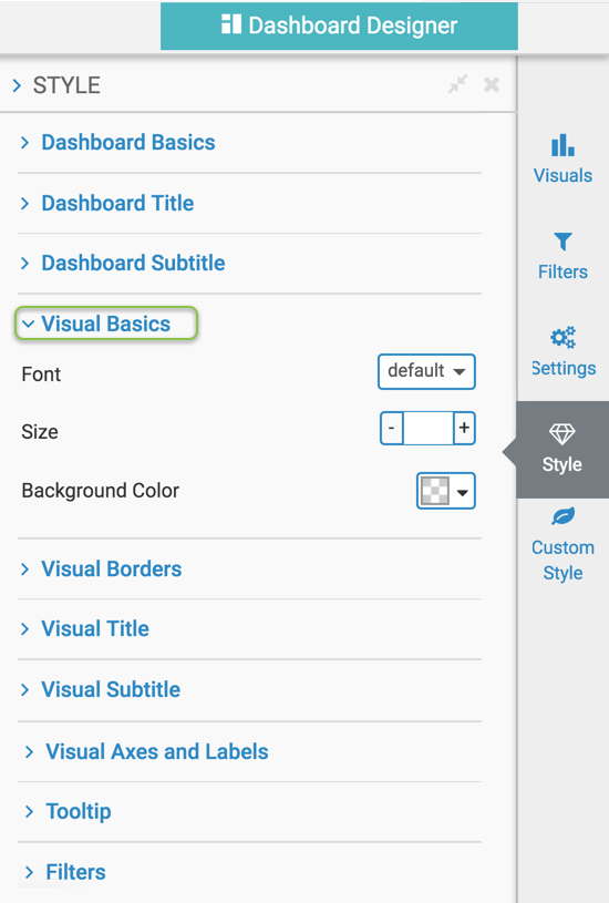 Styling the subtitle of a dashboard
