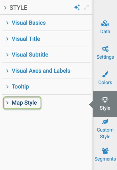 Selecting Map Style menu