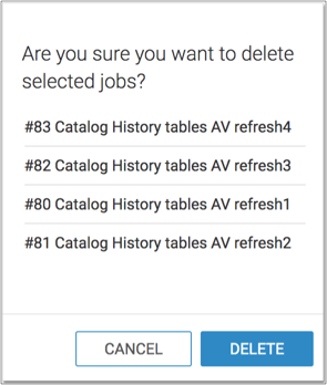 Confirming to delete scheduled jobs