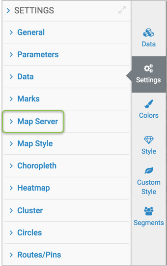 Map Server settings