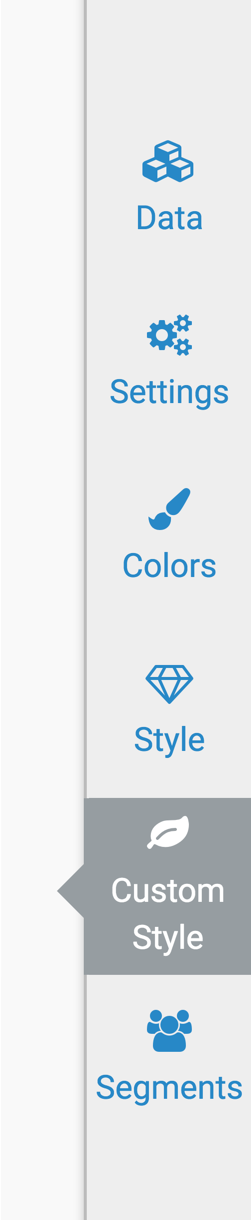 Custom Style menu of Visual Designer