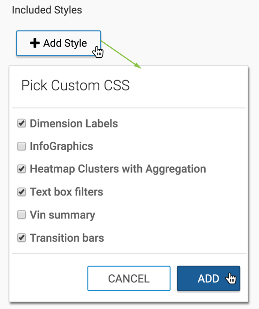 add included custom styles to app