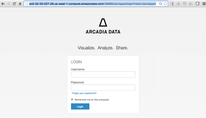 Selecting Arcadia Enterprise Cluster in Cloudera Manager