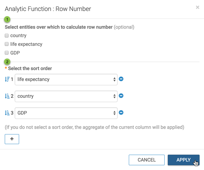 defining the Row Number analytic function
