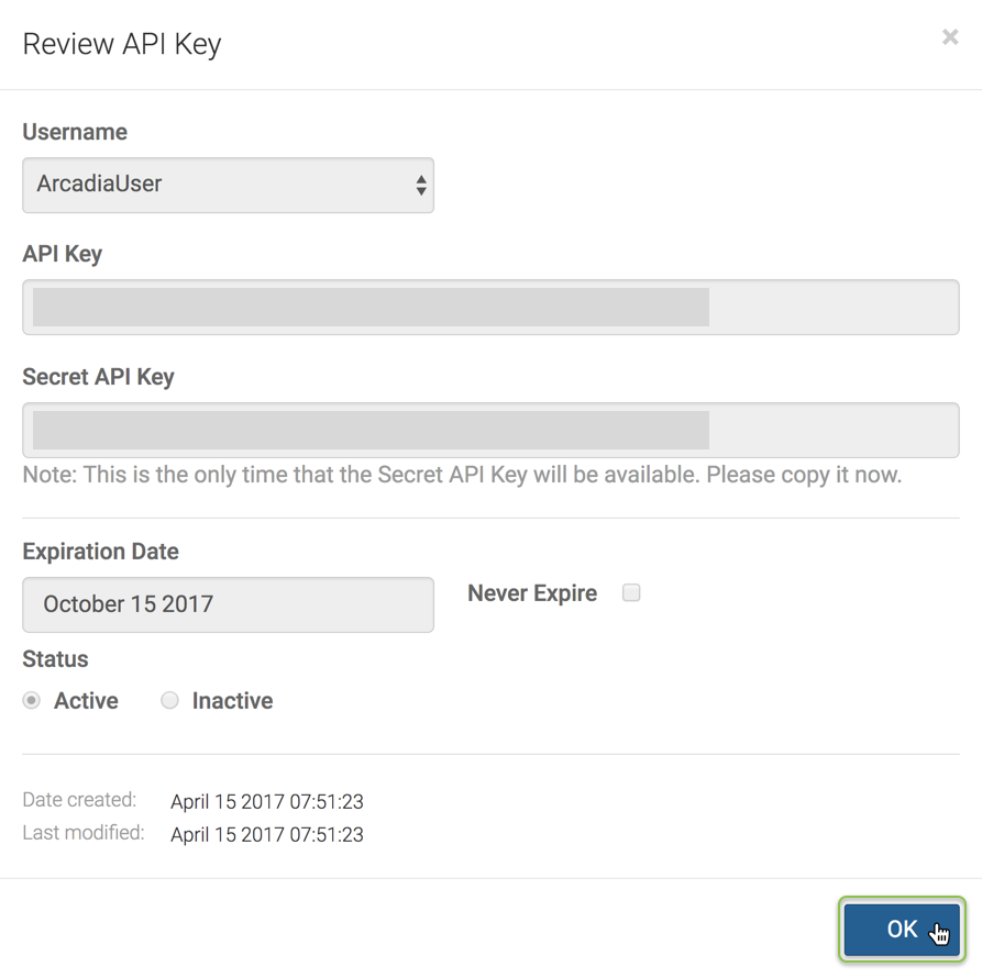 New API Keys
