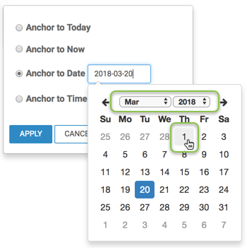 Select Anchor Date from Calendar