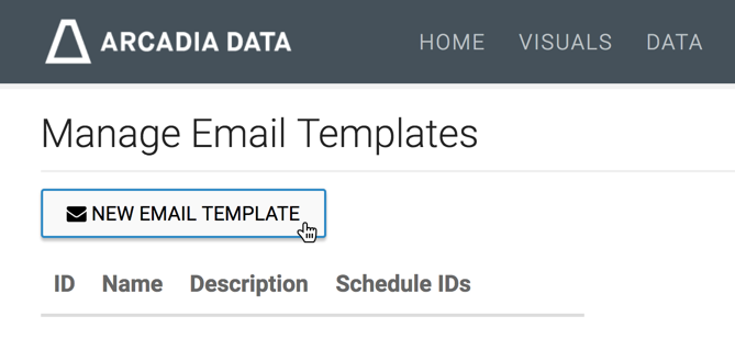 Creating a new email template