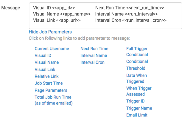 adding parameters to message