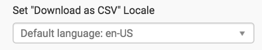 CSV download locale option