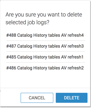 Confirming to delete selected jobs