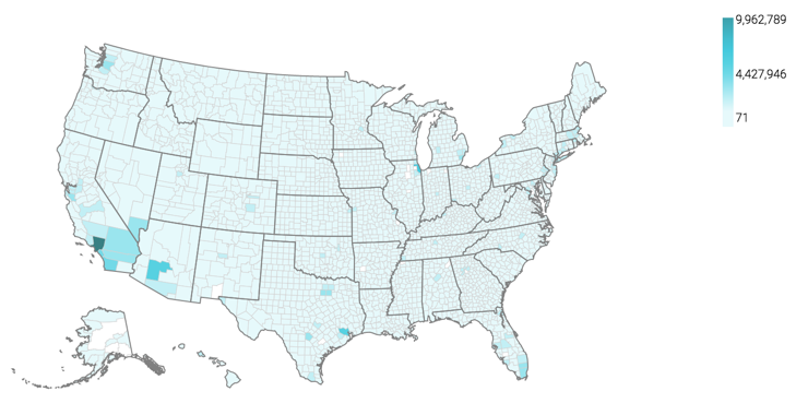 US County Population Choropleth