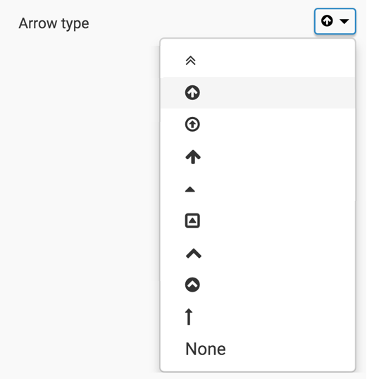 change the arrow type