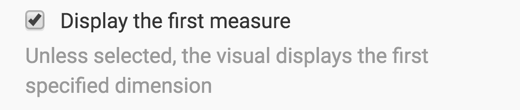 display first measure as main indicator