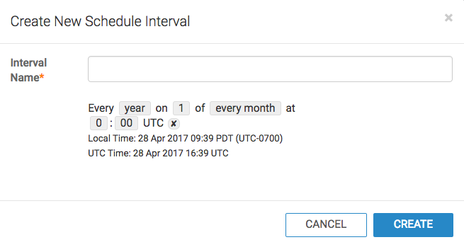 new schedule modal